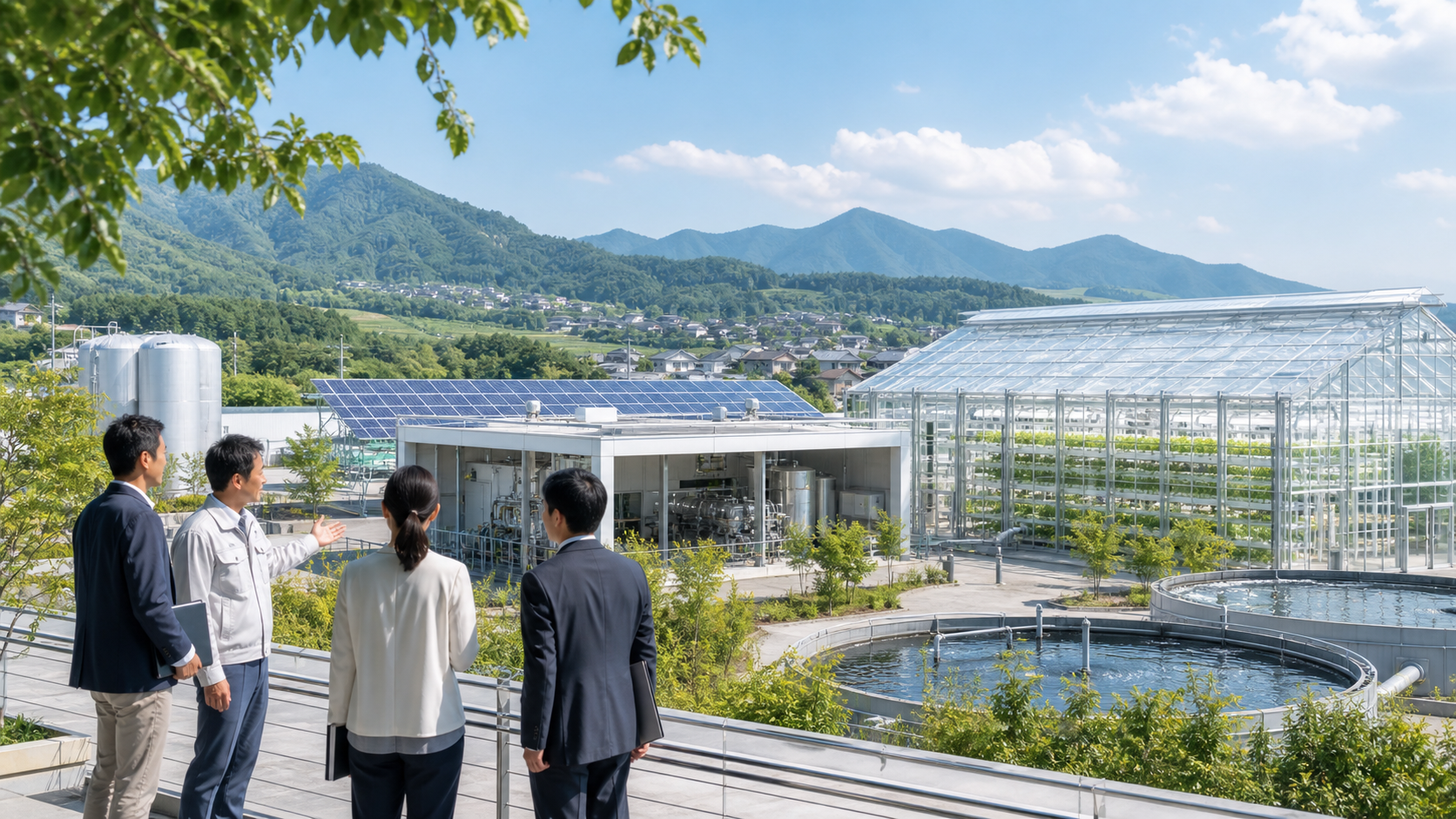 ハイブリッドプラント施設の全景